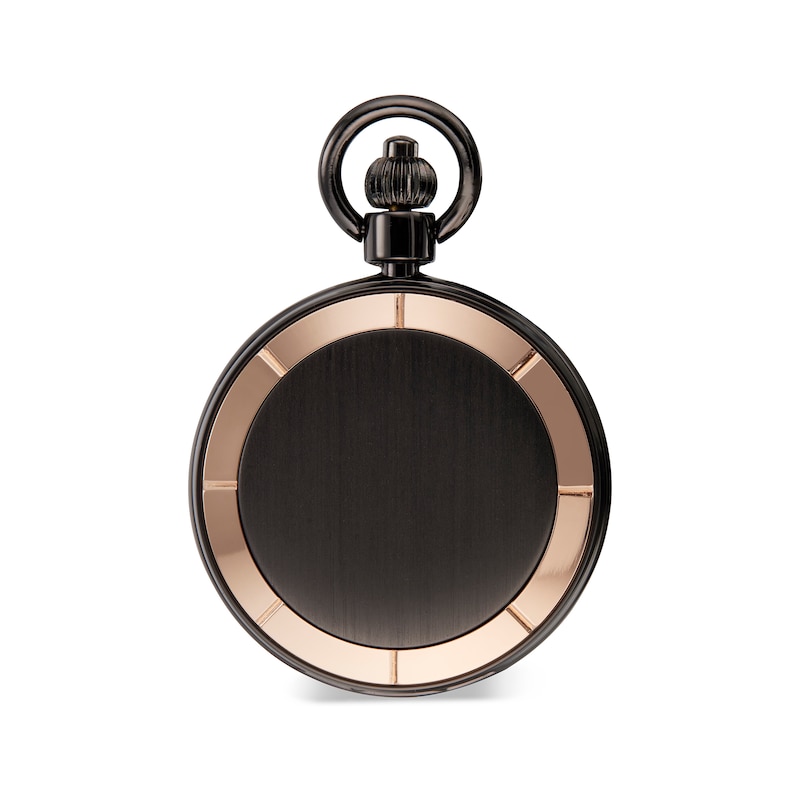 Main Image 1 of James Michael Gunmetal Pocket Watch with Black Dial (Model: PDA011029W)