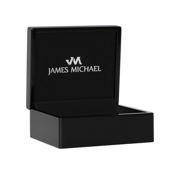 James Michael Gunmetal Pocket Watch with Black Dial (Model: Pda011029W)