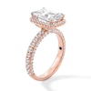 Thumbnail Image 2 of Vera Wang Love Collection 4 CT. T.W. Radiant-Cut Certified Radiant Lab-Grown Diamond Halo Ring in 14K Rose Gold (F/VS2)
