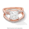 Thumbnail Image 3 of Vera Wang Love Collection 3-3/8 CT. T.W. Princess-Cut Certified Lab-Grown Diamond Ring in 14K Rose Gold (F/VS2)