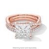 Thumbnail Image 4 of Vera Wang Love Collection 3-3/8 CT. T.W. Princess-Cut Certified Lab-Grown Diamond Ring in 14K Rose Gold (F/VS2)