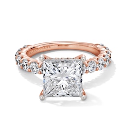 Vera Wang Love Collection 5-1/2 CT. T.W. Princess-Cut Certified Lab-Grown Diamond Ring in 14K Rose Gold (F/VS2)