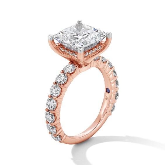 Vera Wang Love Collection 5-1/2 CT. T.w. Princess-Cut Certified Lab-Grown Diamond Ring in 14K Rose Gold (F/Vs2)