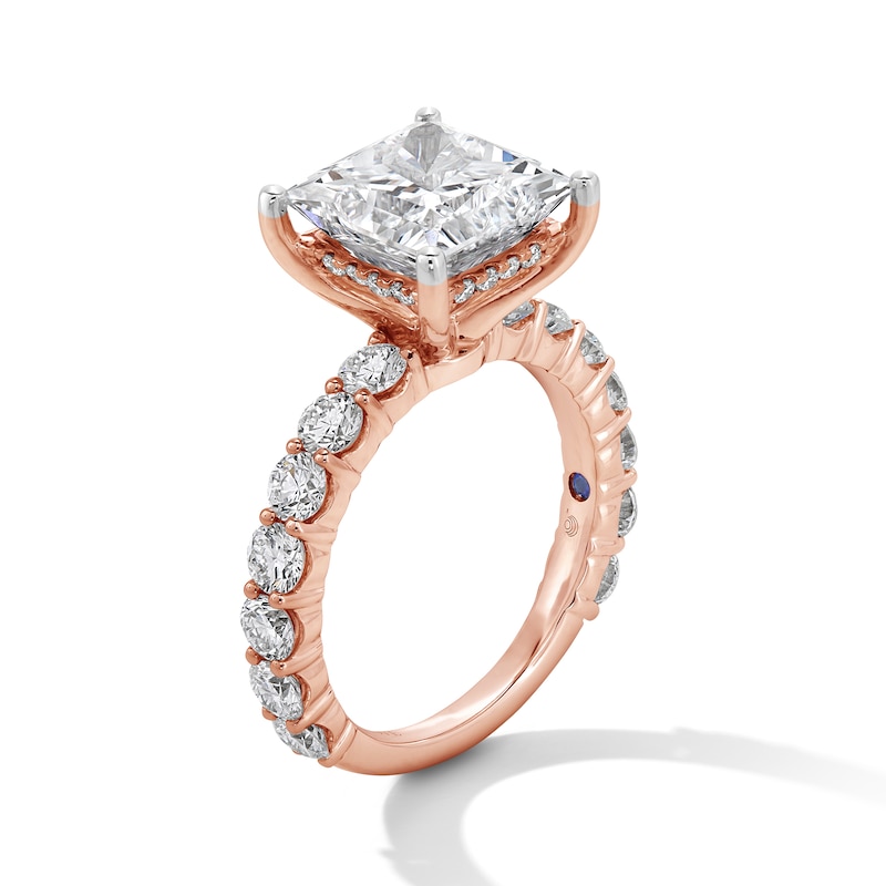 Main Image 2 of Vera Wang Love Collection 5-1/2 CT. T.W. Princess-Cut Certified Lab-Grown Diamond Ring in 14K Rose Gold (F/VS2)