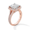 Thumbnail Image 2 of Vera Wang Love Collection 5-1/5 CT. T.W. Princess-Cut Certified Lab-Grown Diamond Ring in 14K Rose Gold (F/VS2)