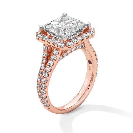 Vera Wang Love Collection 5-1/5 CT. T.w. Princess-Cut Certified Lab-Grown Diamond Ring in 14K Rose Gold (F/Vs2)