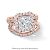 Thumbnail Image 3 of Vera Wang Love Collection 5-1/5 CT. T.W. Princess-Cut Certified Lab-Grown Diamond Ring in 14K Rose Gold (F/VS2)