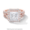 Thumbnail Image 4 of Vera Wang Love Collection 5-1/5 CT. T.W. Princess-Cut Certified Lab-Grown Diamond Ring in 14K Rose Gold (F/VS2)