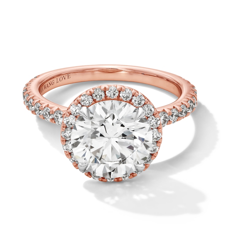 Main Image 1 of Vera Wang Love Collection 3-3/4 CT. T.W. Certified Lab-Grown Diamond Frame Engagement Ring in 14K Rose Gold (F/VS2)