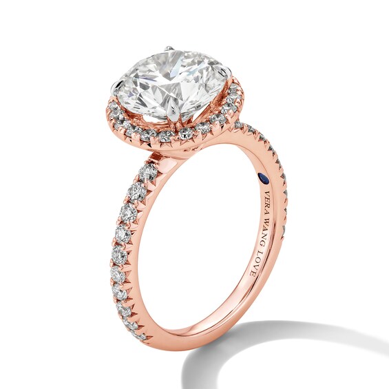 Vera Wang Love Collection 3-3/4 CT. T.w. Certified Lab-Grown Diamond Frame Engagement Ring in 14K Rose Gold (F/Vs2)