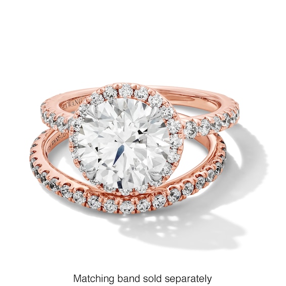 Vera Wang Love Collection 3-3/4 CT. T.w. Certified Lab-Grown Diamond Frame Engagement Ring in 14K Rose Gold (F/Vs2)