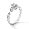 Thumbnail Image 3 of 1/3 CT. T.W. Oval Certified Lab-Grown Diamond Frame Twist Shank Promise Ring in Sterling Silver (F/SI2)