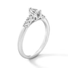 Thumbnail Image 3 of 1/2 CT. T.W. Pear-Shaped Certified Lab-Grown Diamond Promise Ring in Sterling Silver (F/SI2)