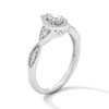 Thumbnail Image 3 of 1/3 CT. T.W. Pear-Shaped Certified Lab-Grown Diamond Twist Shank Promise Ring in Sterling Silver (F/SI2)
