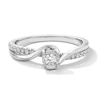 Thumbnail Image 1 of 1/3 CT. T.W. Certified Lab-Grown Diamond Bypass Promise Ring in Sterling Silver (F/SI2)