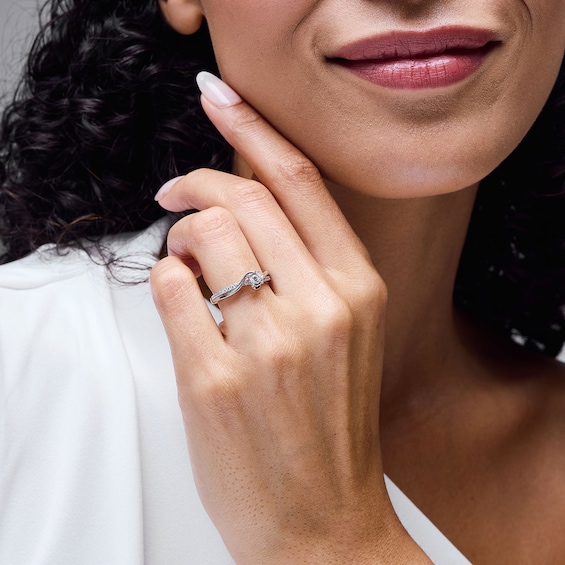 1/3 CT. T.w. Certified Lab-Grown Diamond Bypass Promise Ring in Sterling Silver (F/Si2)