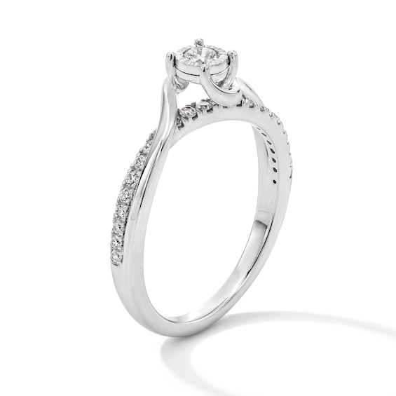 1/3 CT. T.w. Certified Lab-Grown Diamond Bypass Promise Ring in Sterling Silver (F/Si2)