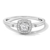Thumbnail Image 1 of 1/5 CT. T.W. Certified Lab-Grown Diamond Frame Promise Ring in Sterling Silver (F/SI2)