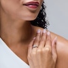 Thumbnail Image 2 of 1/5 CT. T.W. Certified Lab-Grown Diamond Frame Promise Ring in Sterling Silver (F/SI2)