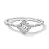 Thumbnail Image 1 of 1/4 CT. T.W. Certified Lab-Grown Diamond Clover Frame Promise Ring in Sterling Silver (F/SI2)
