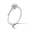 Thumbnail Image 3 of 1/4 CT. T.W. Certified Lab-Grown Diamond Clover Frame Promise Ring in Sterling Silver (F/SI2)