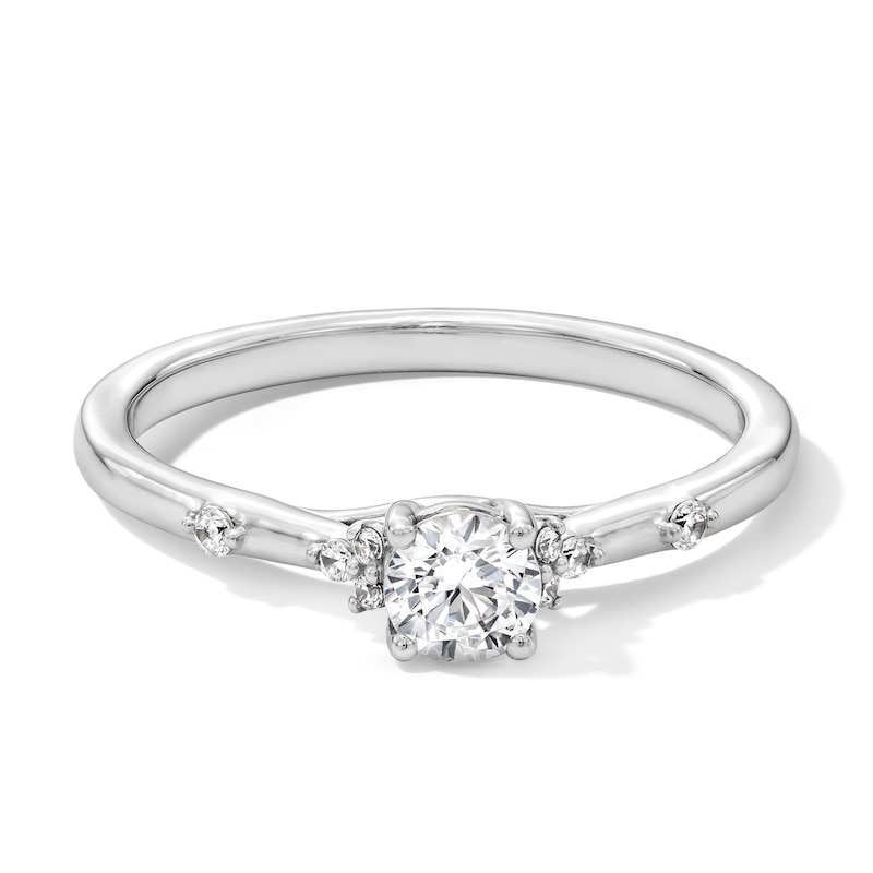 Main Image 1 of 3/8 CT. T.W. Certified Lab-Grown Diamond Promise Ring in Sterling Silver (F/SI2)