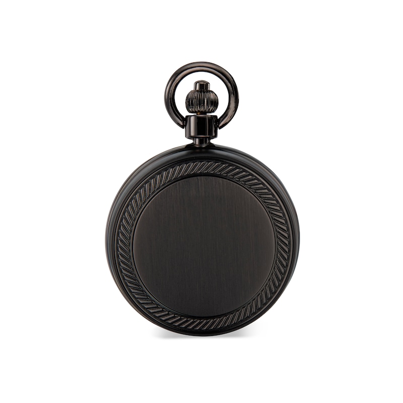 Main Image 2 of James Michael Gunmetal Pocket Watch with White Dial (Model: PMA011077W)