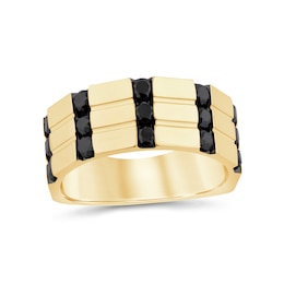 1-1/2 CT. T.W. Black Diamond Stacked Ring in 10K Gold