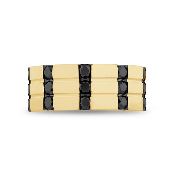 1-1/2 CT. T.w. Black Diamond Stacked Ring in 10K Gold