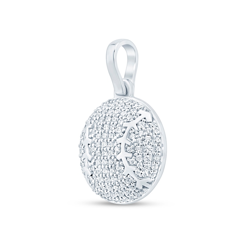 Main Image 2 of 5/8 CT. T.W. Certified Lab-Grown Diamond Baseball Necklace Charm in Sterling Silver (F/VS2)