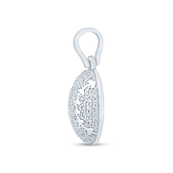 5/8 CT. T.w. Certified Lab-Grown Diamond Baseball Necklace Charm in Sterling Silver (F/Vs2)