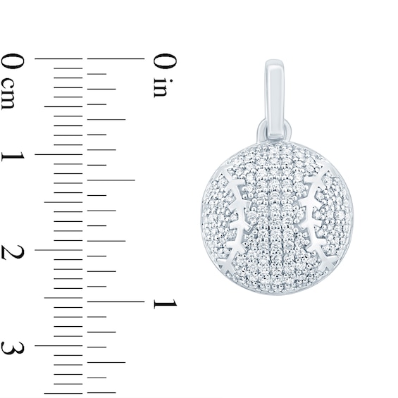 5/8 CT. T.w. Certified Lab-Grown Diamond Baseball Necklace Charm in Sterling Silver (F/Vs2)
