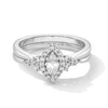 Thumbnail Image 1 of 1/2 CT. T.W. Marquise-Cut Diamond Frame Bridal Set in 10K White Gold