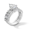 Thumbnail Image 2 of 3-1/3 CT. T.W. Pear-Shaped Certified Lab-Grown Diamond Three-Piece Bridal Set in 14K White Gold (F/VS2)