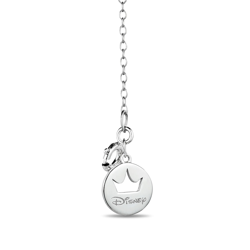 Main Image 2 of Enchanted Disney Belle Mother of Pearl, Citrine and 1/8 CT. T.W. Diamond Pendant in Sterling Silver - 19"