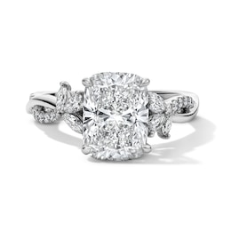 3-1/2 CT. T.W. Cushion-Cut Certified Lab-Grown Diamond Engagement Ring in 14K White Gold (F/VS2)