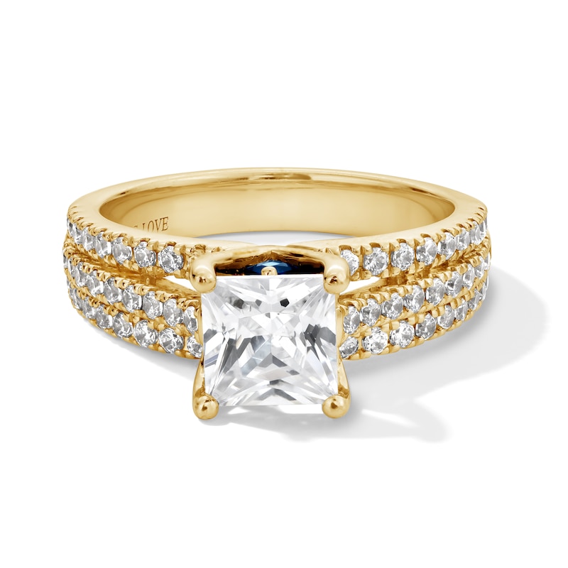 Main Image 1 of Vera Wang Love Collection 2 CT. T.W. Princess-Cut Certified Diamond Engagement Ring in 14K Gold (I/SI2)