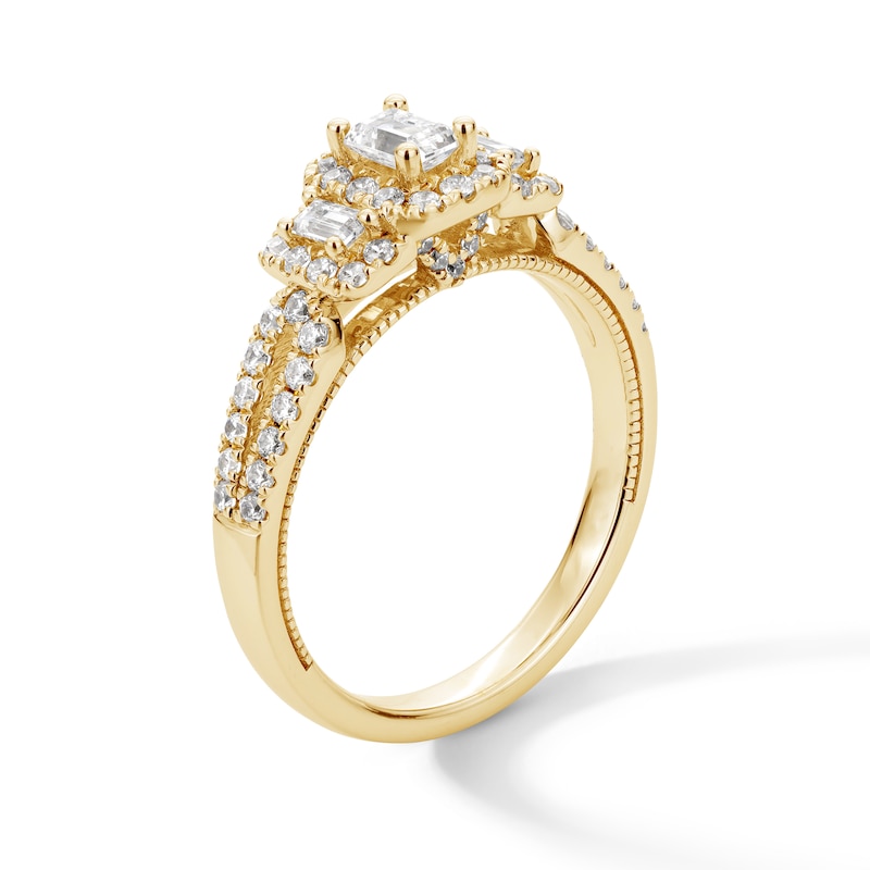 Main Image 2 of Vera Wang Love Collection 2 CT. T.W. Princess-Cut Certified Diamond Engagement Ring in 14K Gold (I/SI2)