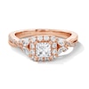Thumbnail Image 1 of Vera Wang Love Collection 1 CT. T.W. Princess-Cut Diamond Frame Engagement Ring in 14K Rose Gold