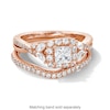 Thumbnail Image 3 of Vera Wang Love Collection 1 CT. T.W. Princess-Cut Diamond Frame Engagement Ring in 14K Rose Gold