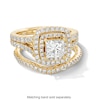 Thumbnail Image 3 of Vera Wang Love Collection 2-1/5 CT. T.W. Princess-Cut Diamond Double Frame Engagement Ring in 14K Gold