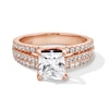 Thumbnail Image 1 of Vera Wang Love Collection 2 CT. T.W. Princess-Cut Certified Diamond Engagement Ring in 14K Rose Gold (I/SI2)