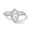 Thumbnail Image 1 of 1-1/2 CT. T.W. Marquise-Cut Certified Lab-Grown Diamond Frame Ring in 14K White Gold (F/SI2)