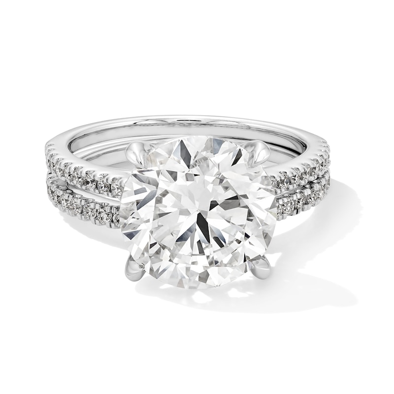 Main Image 1 of 5-5/8 CT. T.W. Certified Lab-Grown Diamond Bridal Set in Platinum (F/VS2)