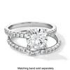 Thumbnail Image 4 of 5-5/8 CT. T.W. Princess-Cut Certified Lab-Grown Diamond Bridal Set in Platinum (F/VS2)