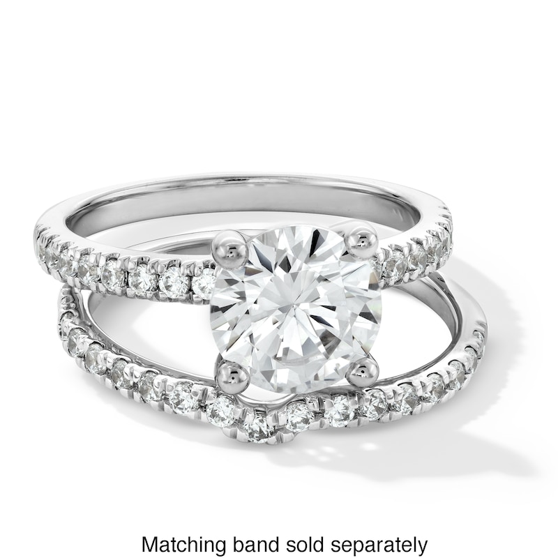 Main Image 4 of 5-5/8 CT. T.W. Princess-Cut Certified Lab-Grown Diamond Bridal Set in Platinum (F/VS2)