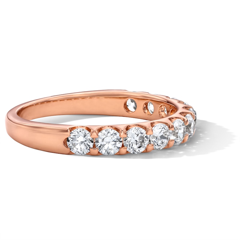 Main Image 3 of 1 CT. T.W. Certified Diamond 11-Stone Band in 14K Rose Gold (I/SI2)