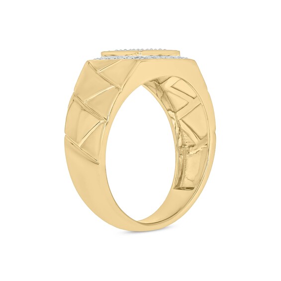 1/2 CT. T.w. Multi-Diamond Cushion Frame Fashion Ring in 10K Gold