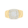 Thumbnail Image 3 of 1/2 CT. T.W. Multi-Diamond Cushion Frame Fashion Ring in 10K Gold