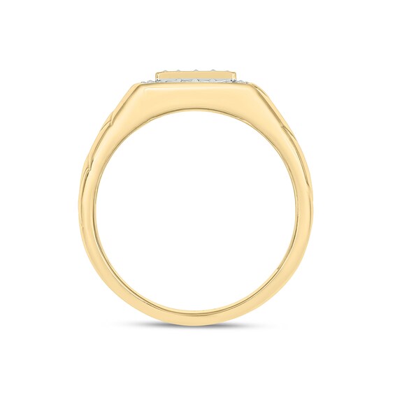 1/2 CT. T.w. Multi-Diamond Cushion Frame Fashion Ring in 10K Gold